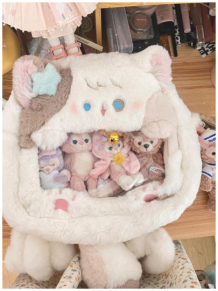 25新款可爱铃铛猫二次元卡通包包透明痛包谷子包爪机娃娃厂家批发详情8