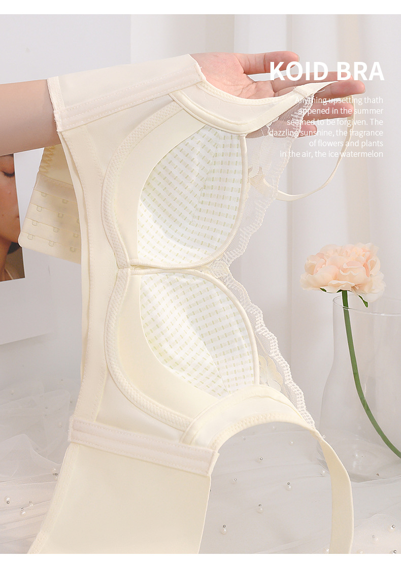 莫代尔内衣女小胸聚拢夏季薄款透气收副乳防下垂无钢圈蕾丝文胸罩详情15