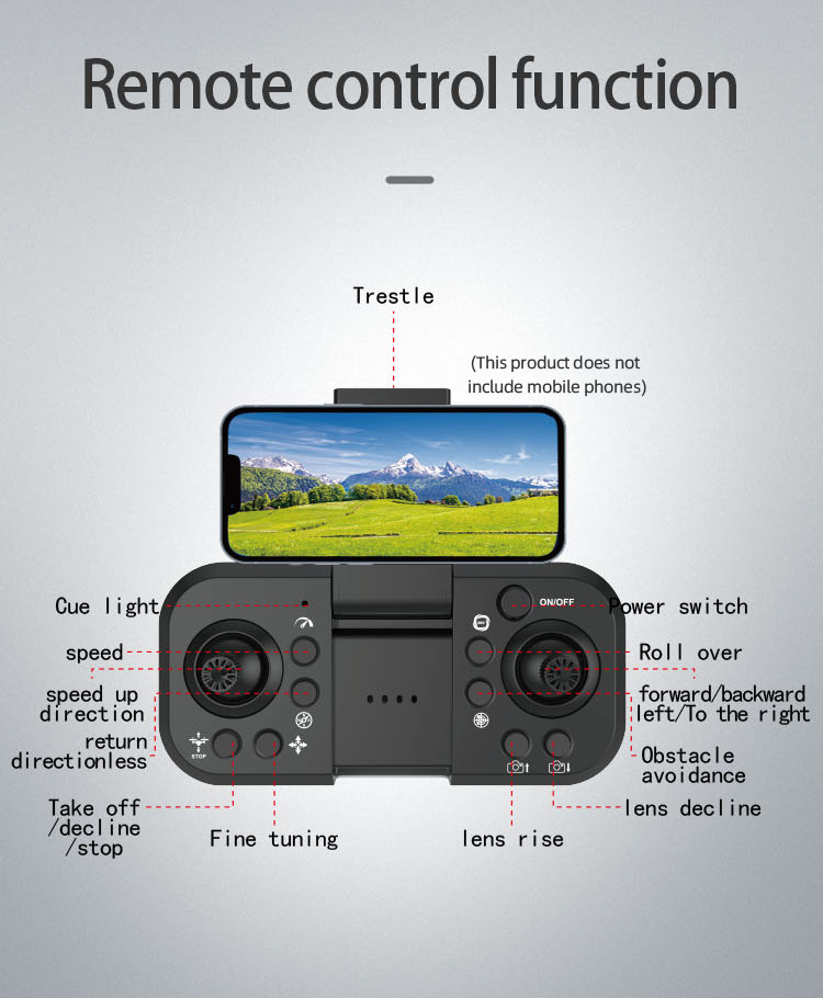 外贸无人机高清航拍超长续航飞行器灯光无刷光流避障遥控飞机玩具详情10