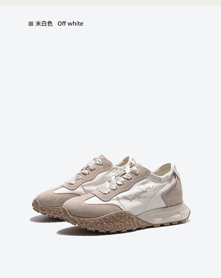 小个子内增高阿甘鞋女真皮厚底鞋夏季透气运动休闲绸缎芭蕾德训鞋详情13