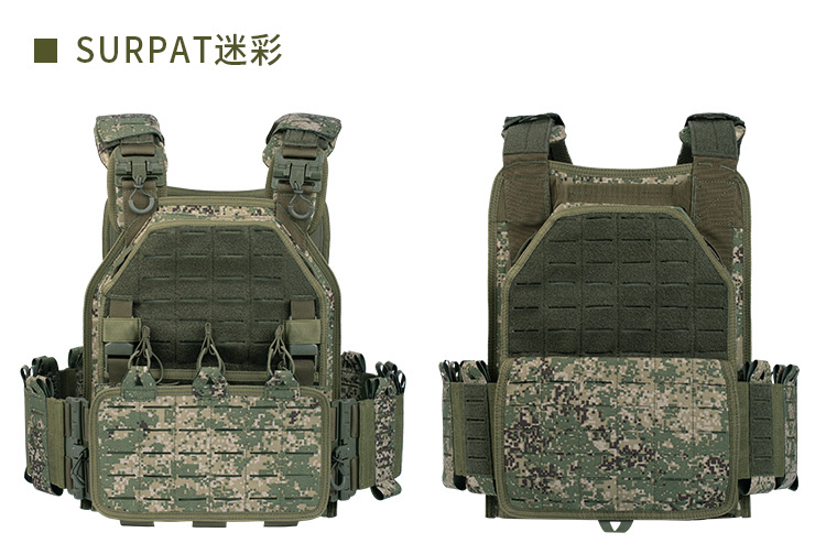 逸途 亚马逊2022新款MOLLE战术背心户外作训马甲1000D防水耐磨详情21