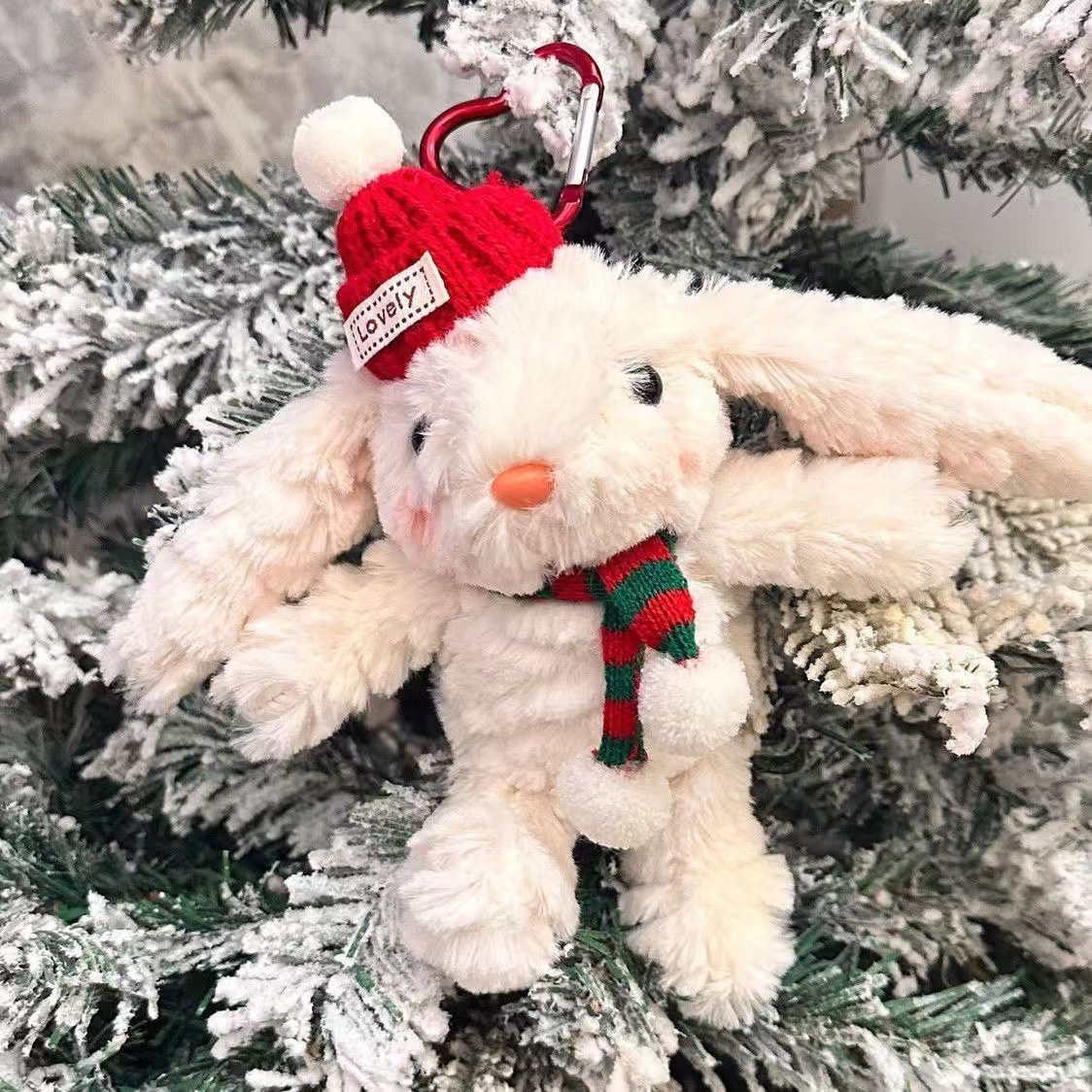 垂耳兔毛绒玩具钥匙扣挂件兔子情侣书包小挂饰生日礼物娃娃机公仔详情11