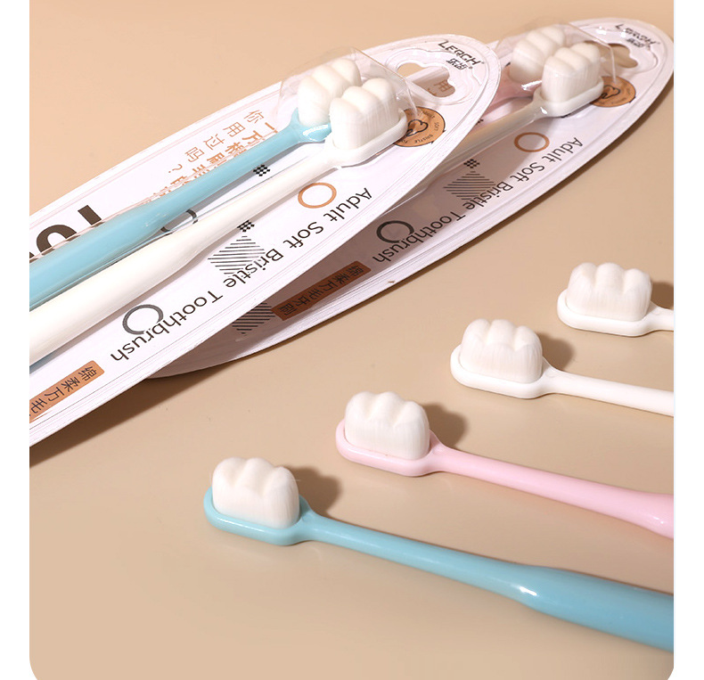 Wholesale of 2-piece Macaron 10,000-bristle toothbrushes, adult soft-bristle toothbrushes, and 10,000-bristle toothbrushes for pregnant women and postpartum women pic 7