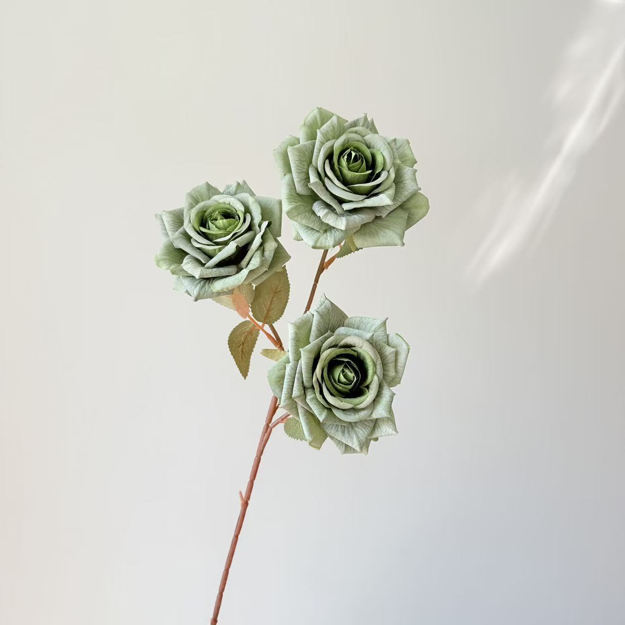 3头卡布奇诺玫瑰花仿真花摩卡油画复古玫瑰花婚庆插花家居装饰花详情18