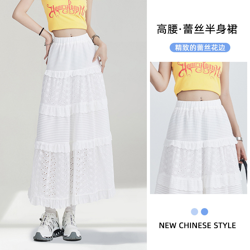 破洞直筒牛仔裤女高腰显瘦2025春季新款小个子复古阔腿宽松长裤子详情7