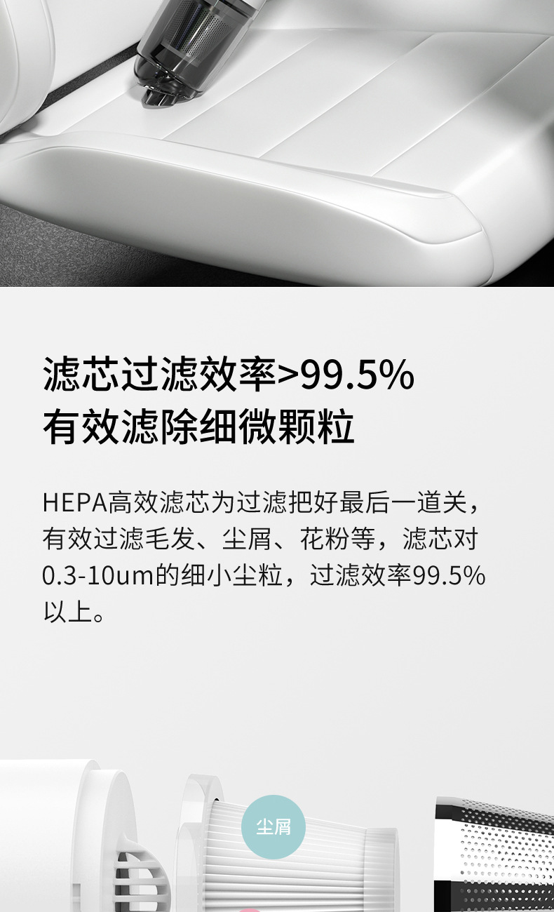 跨境车载便携式小型吸尘器超强吸力大功率吸尘器手持无线汽车用品详情14