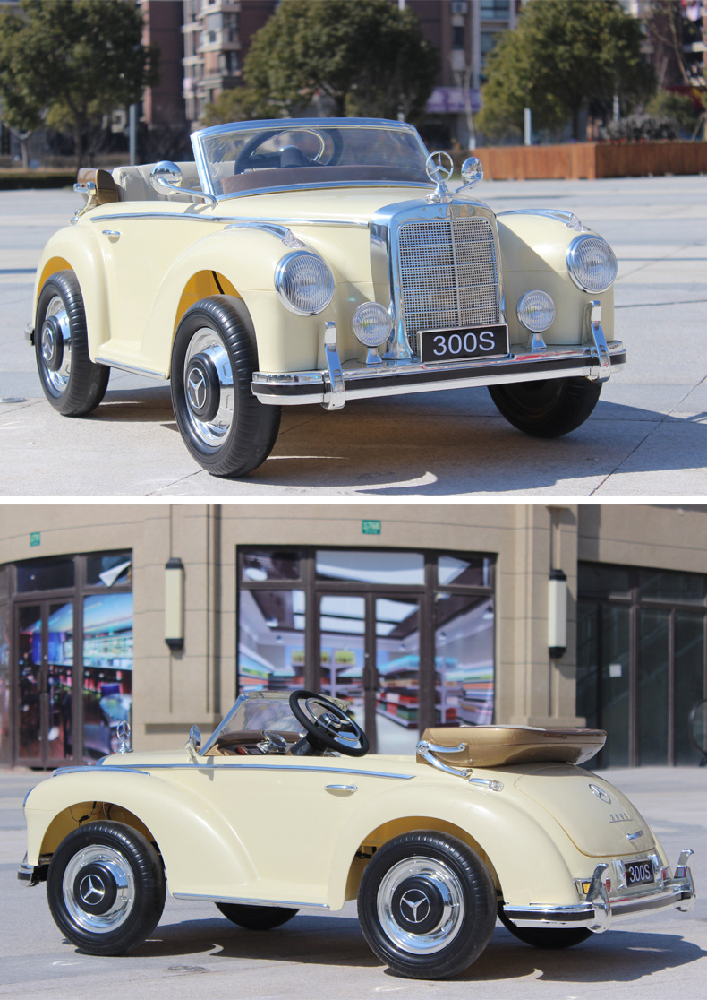 Benz奔驰老爷车儿童电动车四轮带遥控宝宝玩具小孩汽车可坐人详情15