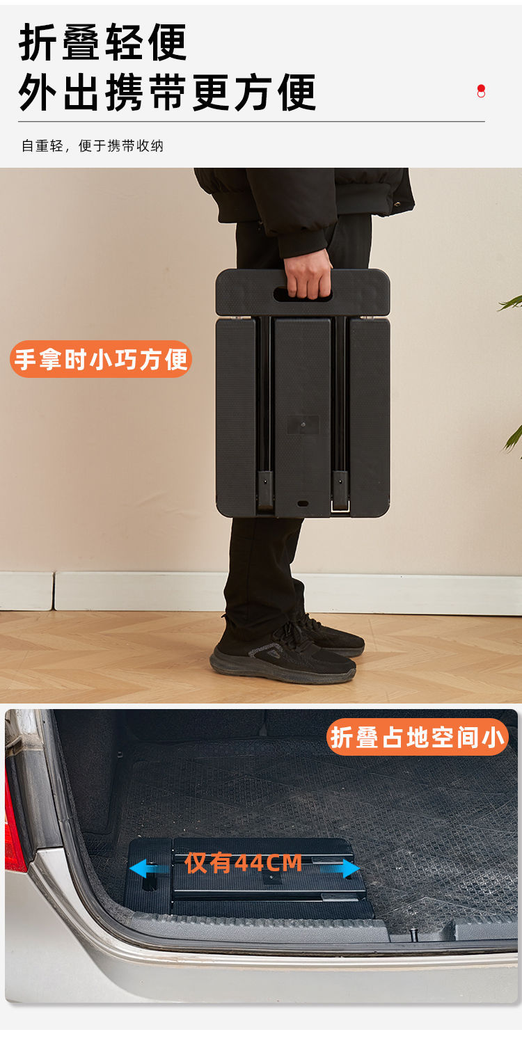 家用折叠平板车小推车拉车拉货手推车购物车推车拉杆拖车便携详情5