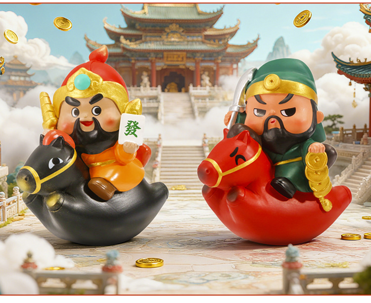 马上有财神盲盒 办公室桌面装饰创意摆件卡通萌趣树脂工艺品盲盒详情11