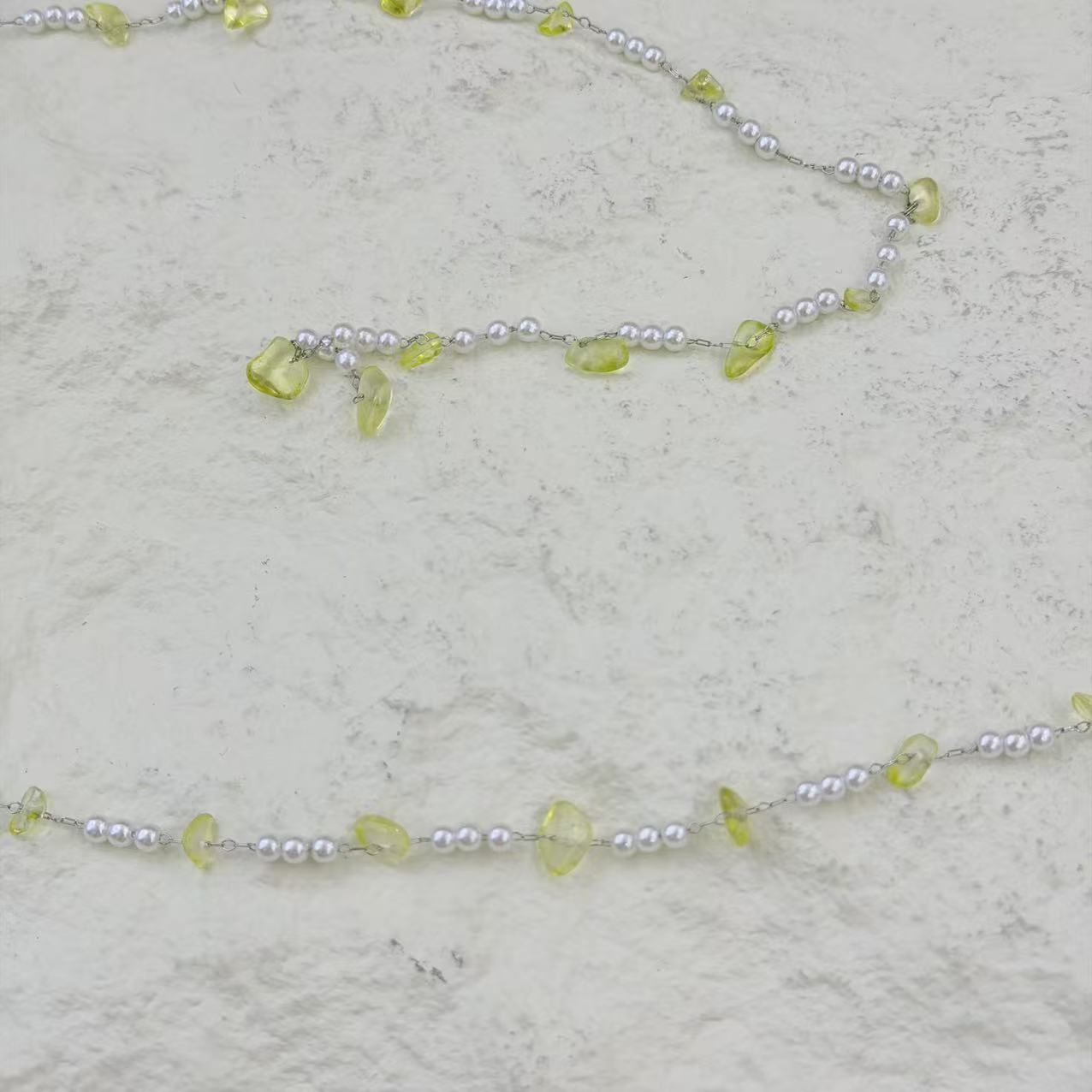 Cross border transparente azul amarillo lago azul piedras 3 agujeros cadenas diy collares pulseras adornos cuentas accesorios materiales al por mayor pic 7