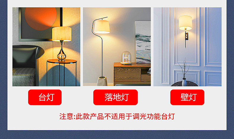 佛山照明LED灯泡E27节能无频闪照明高亮球泡厂房大功率照明球泡灯详情11