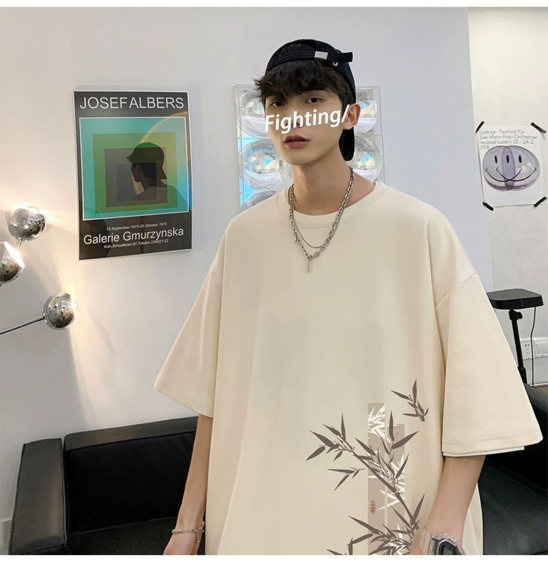 国潮新中式男装t恤中国风短袖重磅220g夏季设计感小众潮牌纯棉半截袖详情21