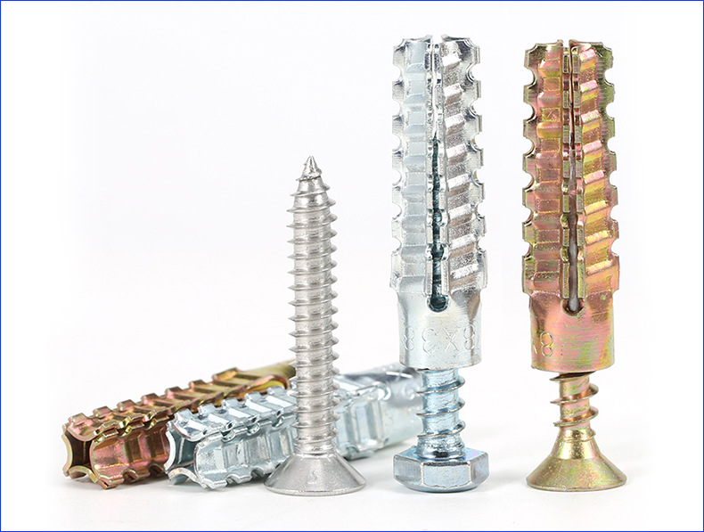 锯齿铁膨胀螺丝一体钉批发空心砖墙专用防松金属膨胀螺钉套装M6M8详情29