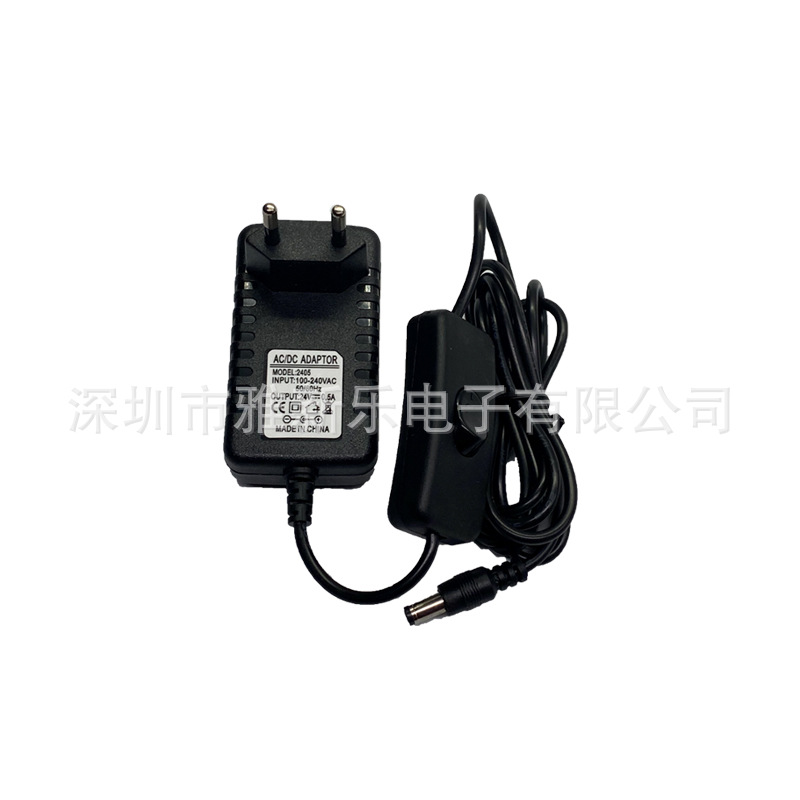 Supply 24V0.5A1A monitoring LED nail art light strip adapter, US and European standard online with 303 switching power supply pic 6