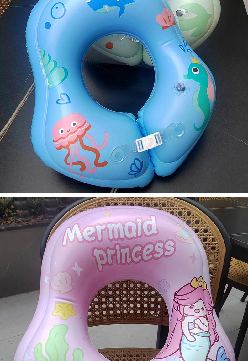 Infant and toddler double airbag armpit ring thickened eco-friendly baby swimming ring, 0-6 months old infant swimming ring wholesale pic 9