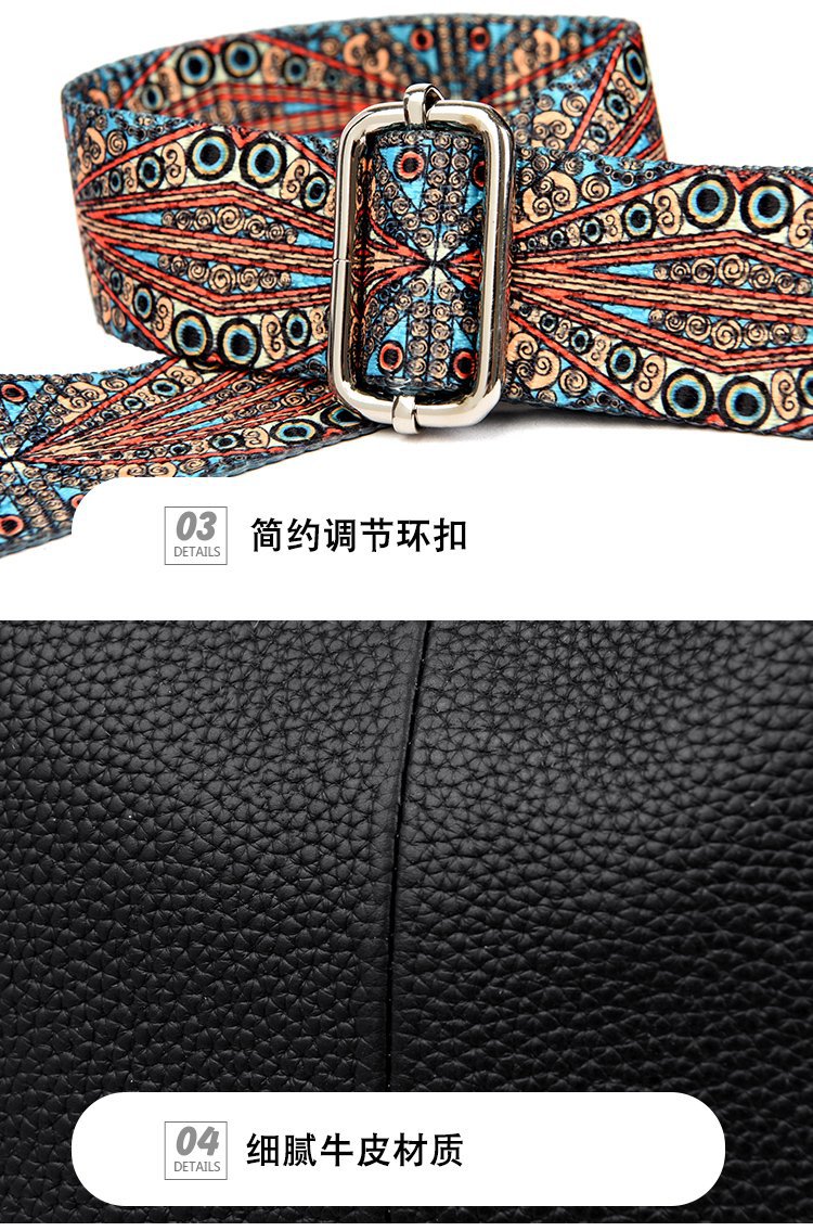 真皮流浪包女包头层牛皮包街拍新款潮时尚百搭三层软皮单肩斜挎包详情23