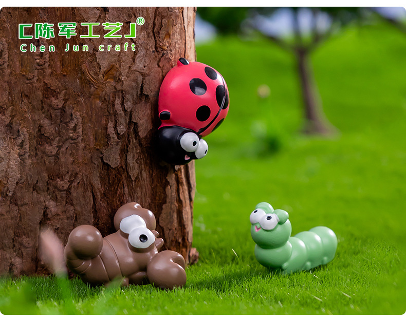Moss micro-landscape creative caterpillars, snails, insects, garden landscaping diy decorative accessories, mini ornaments pic 42