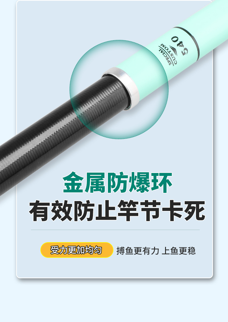 浪尖魅鱼竿碳素钓鱼竿28调5H台钓竿轻硬19调长节手杆7.2渔具厂家详情18