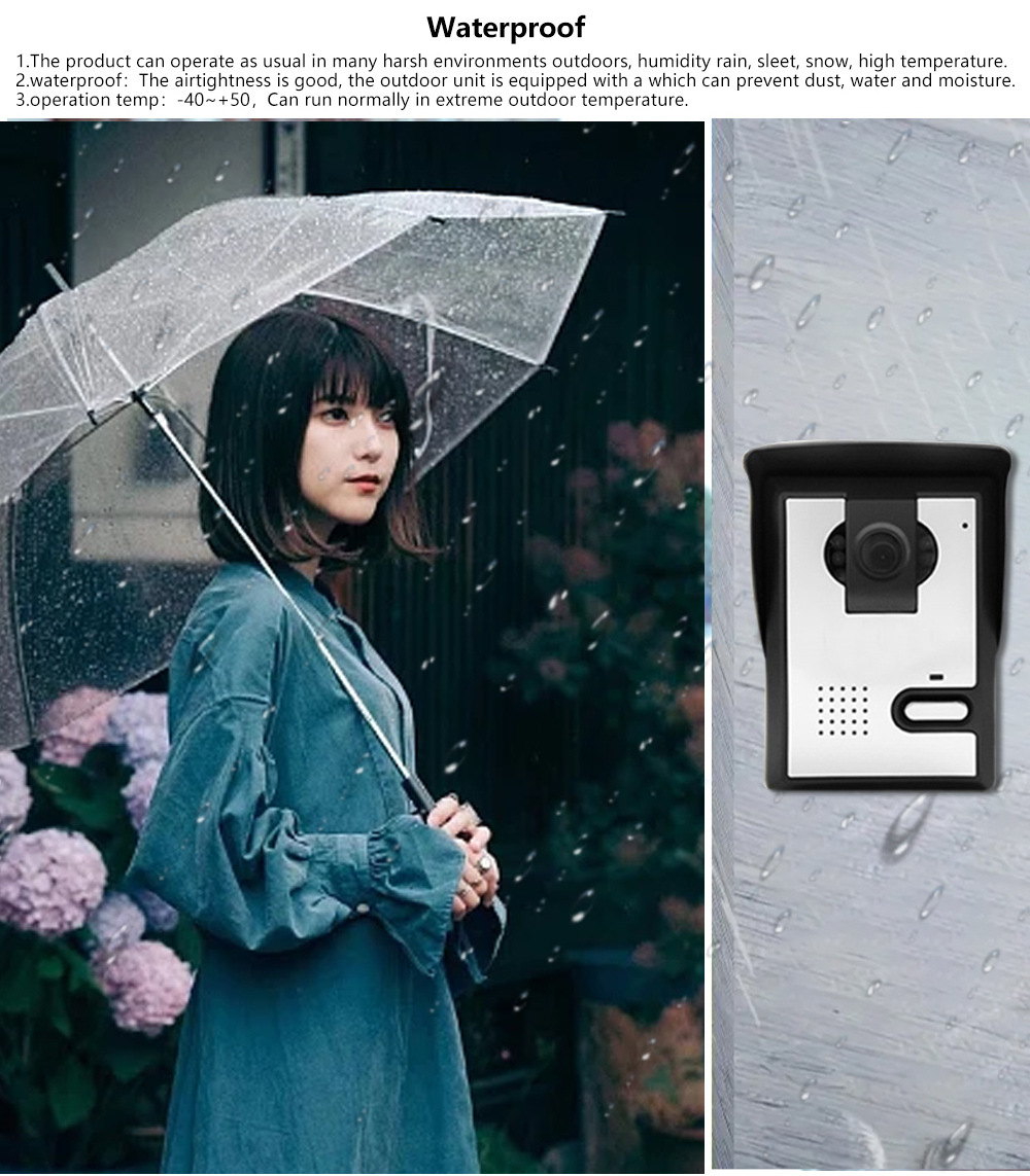 可视门铃对讲家用高清视频彩色小区别墅夜视红外智能门铃详情8