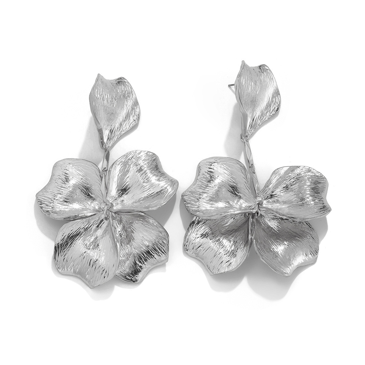 European and American cross-border accessories retro cold style leaf stud earrings fashionable design sense metal flower earrings earrings pic 32