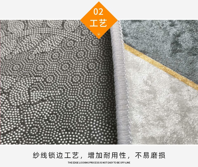 地毯客厅耐脏易打理 客厅地毯 现代简约轻奢免洗可擦家用地毯地垫详情4