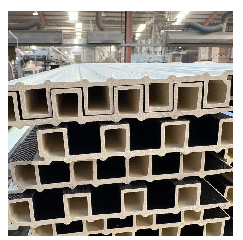 外贸定 制WPC格栅墙板 免漆护墙板电视背景墙批发装饰网红160格栅详情8