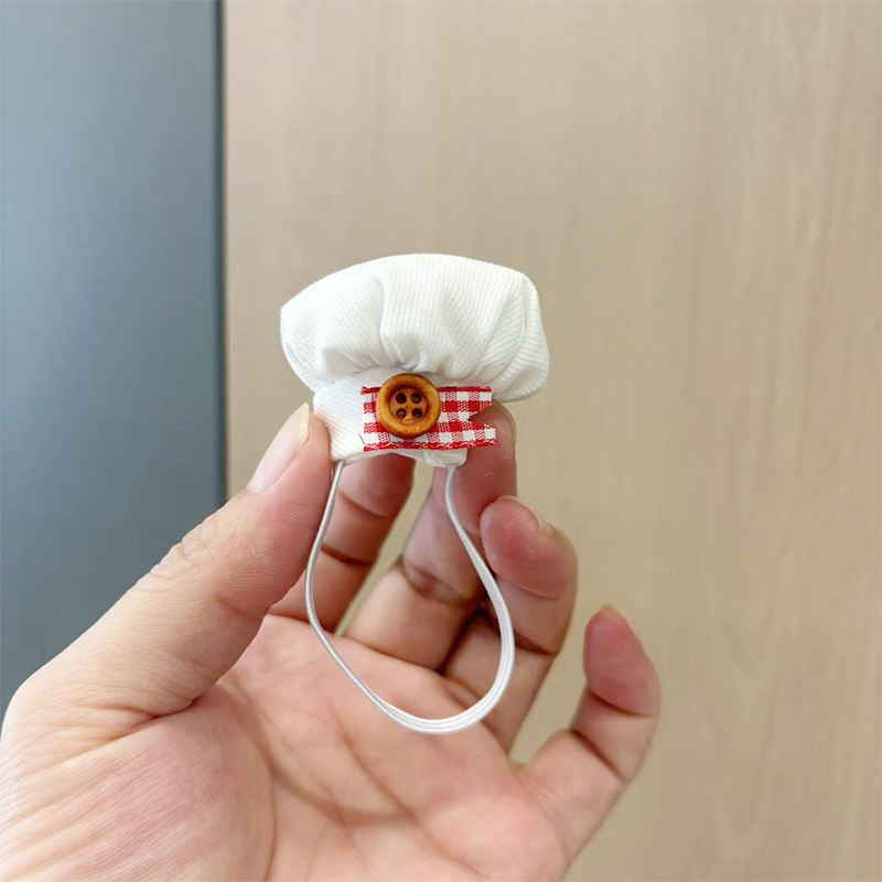 新款毛绒公仔配饰厨师帽10cm棉花娃娃迷你帽子毛绒玩偶娃衣装饰帽详情9