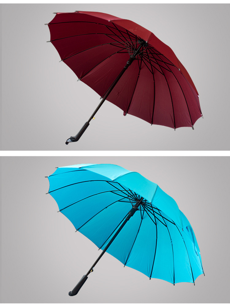 批发16K韩国创意碰击布彩虹伞长柄直杆自动雨伞广告伞可做LOGO详情17
