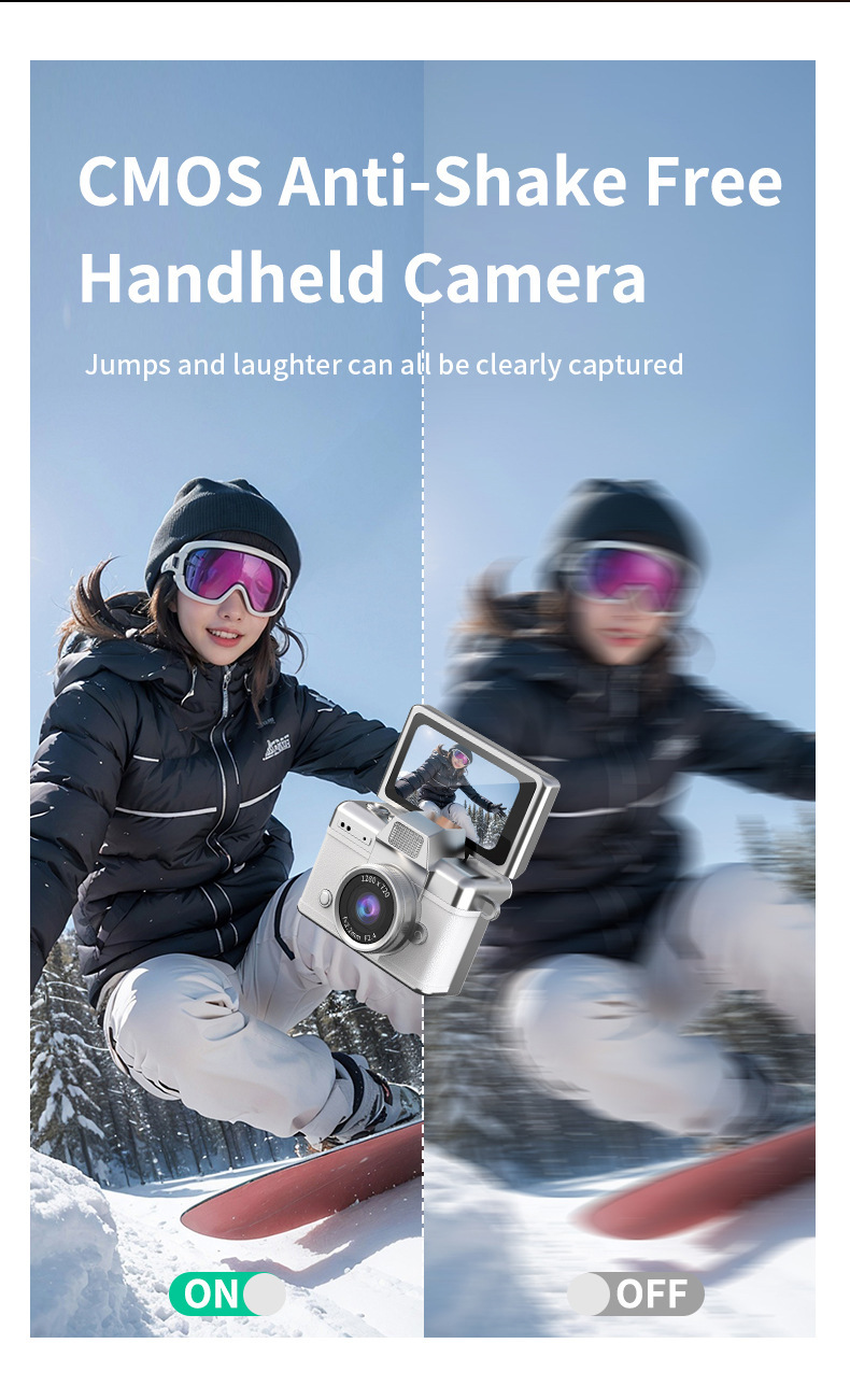 Cross-border thumb flip screen mini camera, a retro ccd high-definition portable small camera for students on campus pic 11