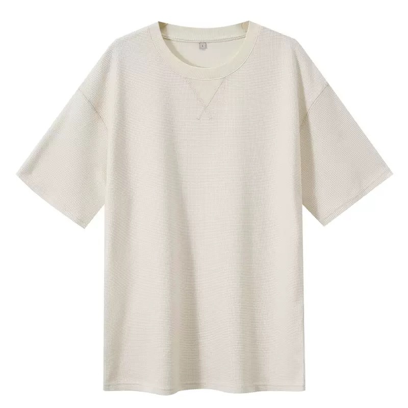 Waffle factory supplies textured knitted fabric spring and summer sweatshirts, wide-leg pants and casual sportswear in stock pic 6