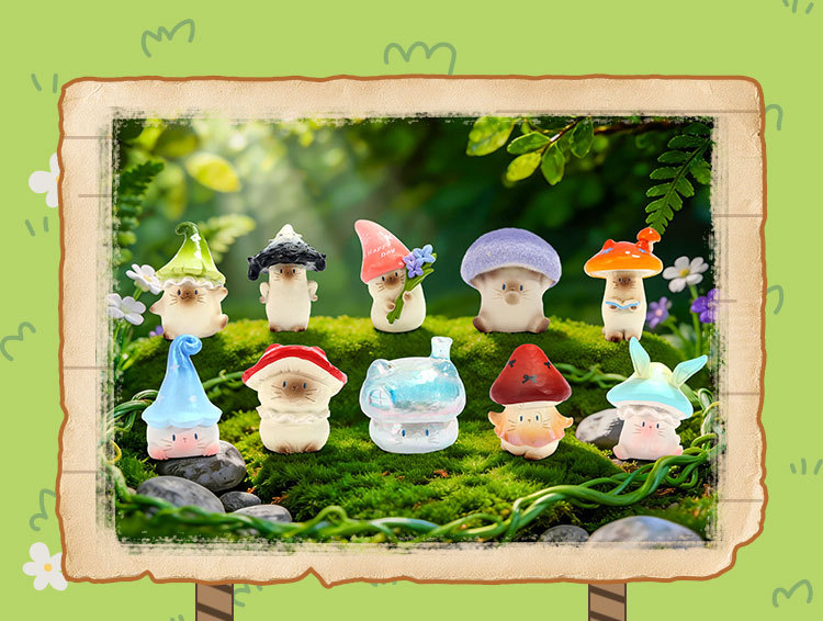 Cat PAI Fantasy Mushroom Series Blind Box DIY Decorative Resin Small Ornaments Cartoon Cute desktop ornaments pic 8