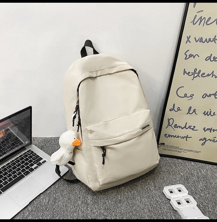 双肩包男士简约大容量旅行背包女休闲日系初中生高中大学生书包男详情1