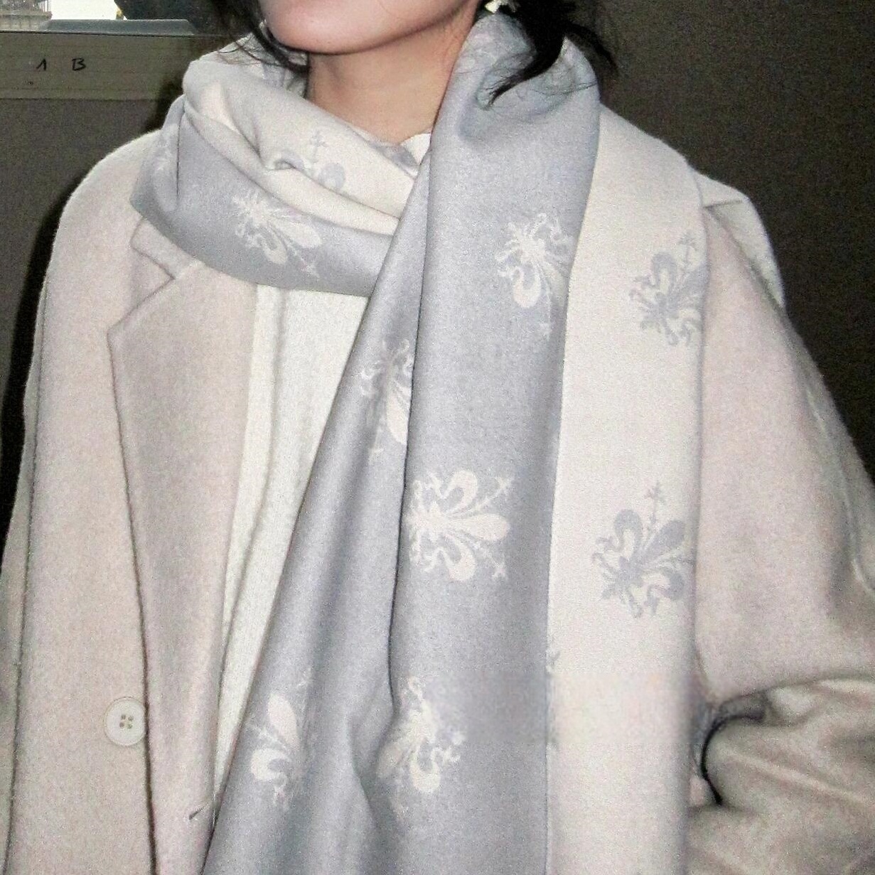 围巾女冬季2024新款佛罗伦萨鸢尾花披肩加厚百搭双面保暖围脖保暖详情6