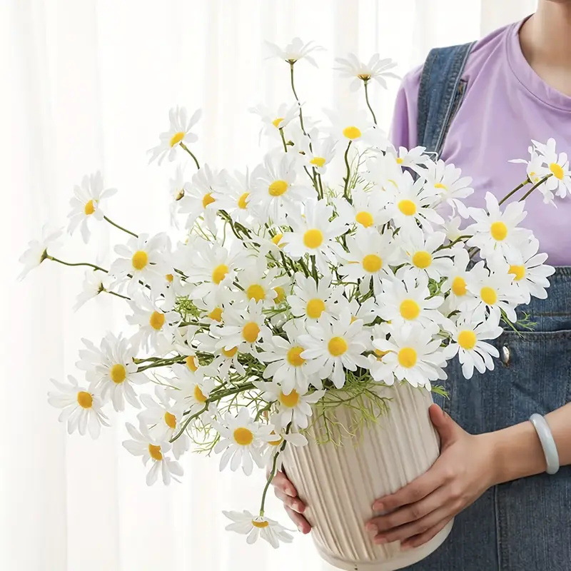 仿真5头小雏菊洋甘菊假花绢花家居装饰摆件花束拍摄道具厂家批发详情7