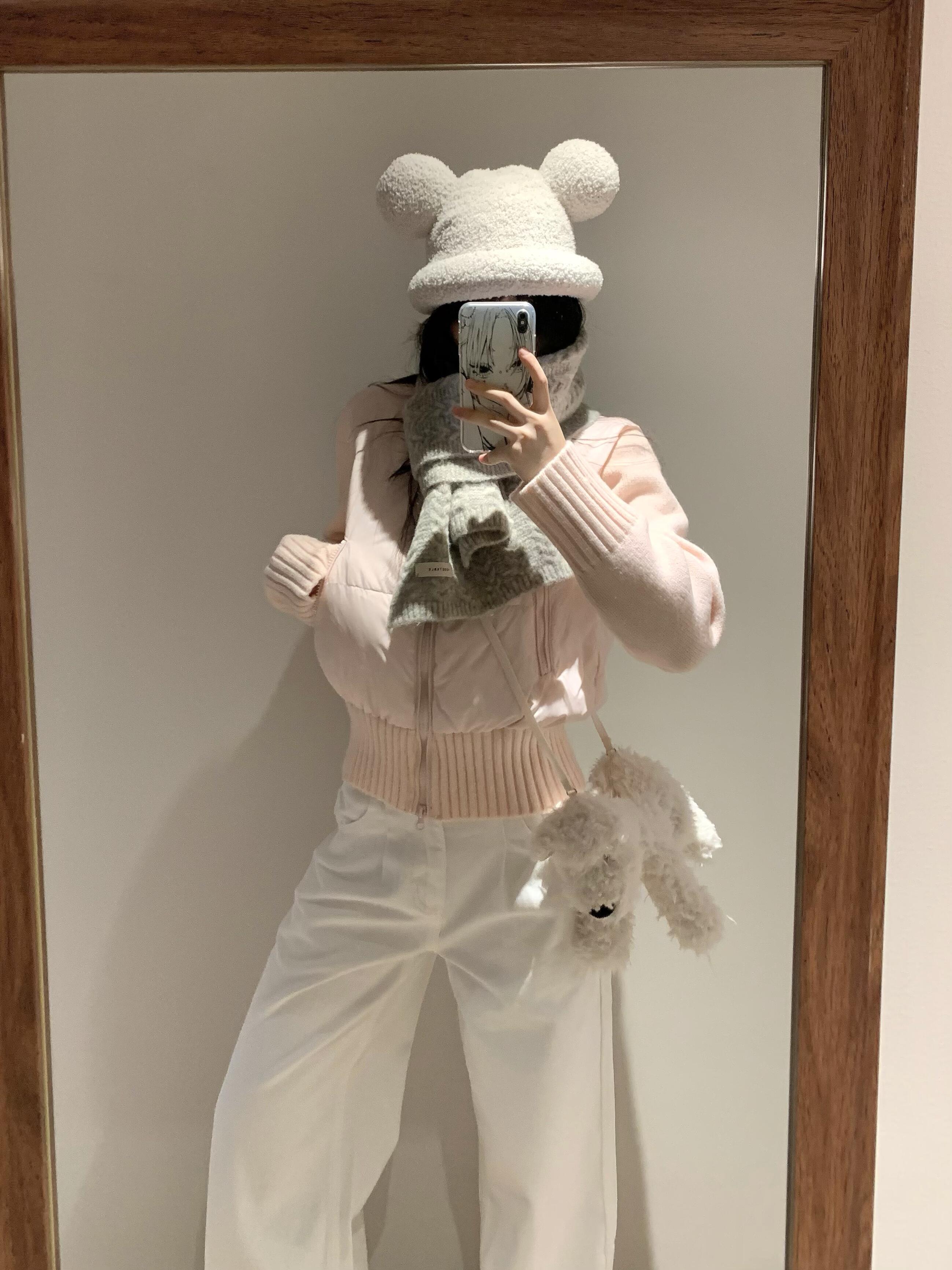 新款羽绒服女短款秋冬季2025小个子白鸭绒加厚针织袖白色轻薄外套详情11