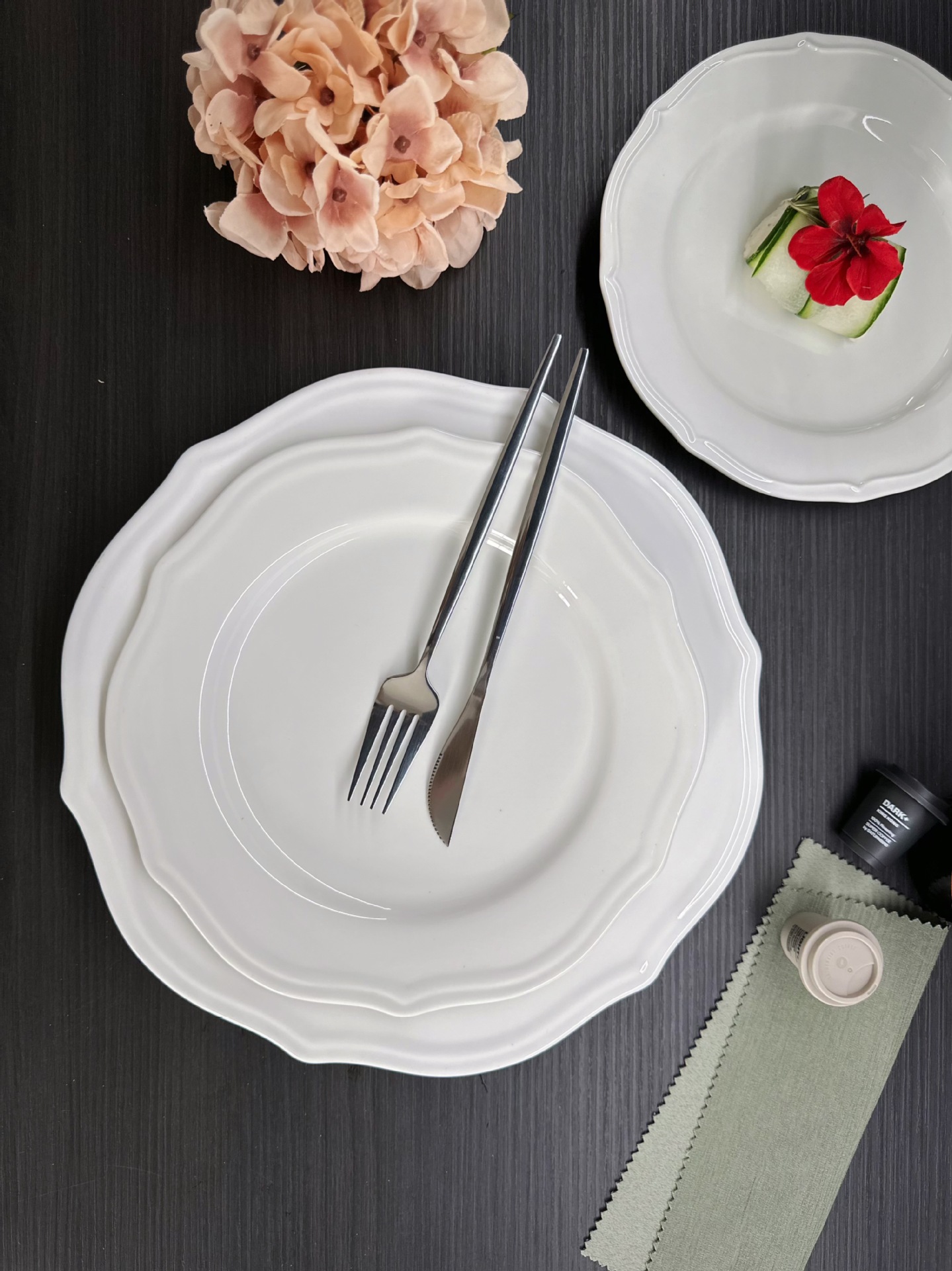 法式欧式复古花边浮雕纯白陶瓷盘子ins风高级感甜品盘早餐点心盘详情14