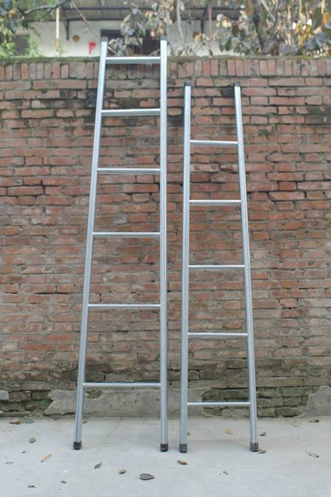 Ladder, household straight ladder, portable single-sided ladder, iron pipe engineering ladder, Mimi staircase, thickened and thickened single-sided ladder pic 2