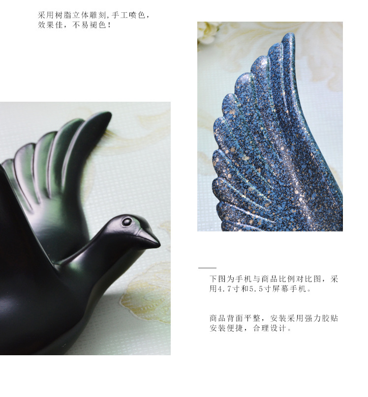 Cross-border supply of pigeon wall decorations, resin handicrafts, living room TV background wall decorations, soft furnishings, wall hangings pic 21
