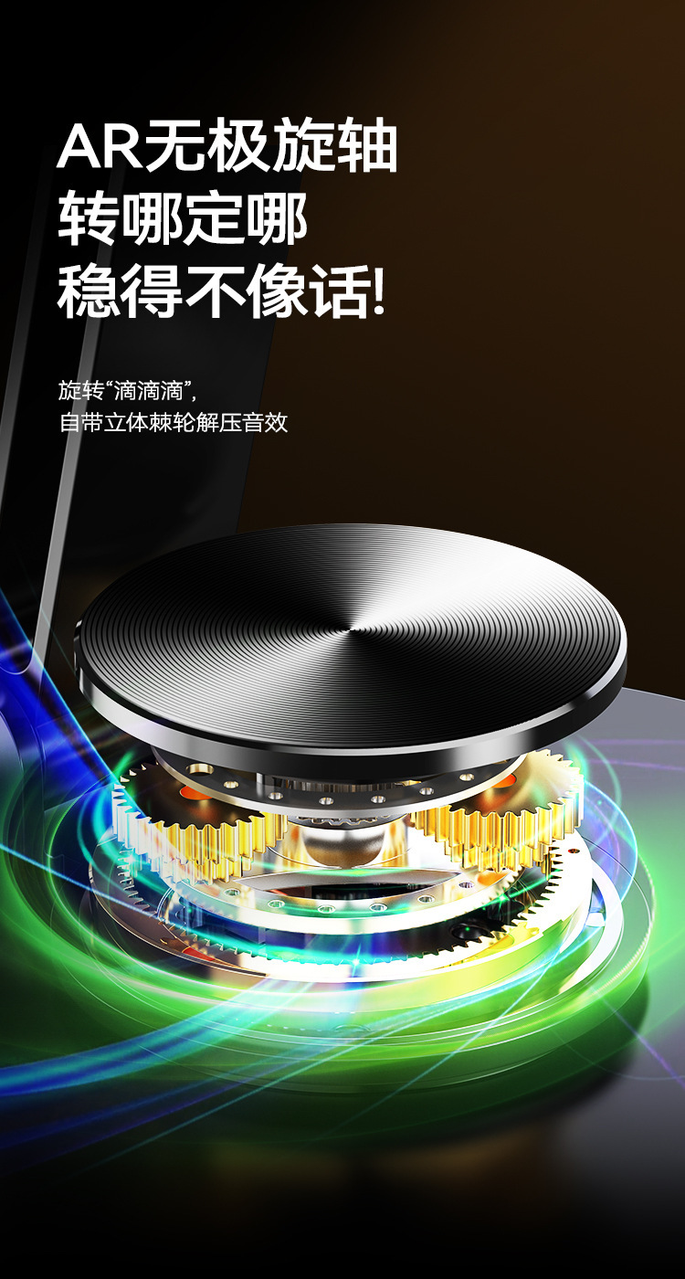 New rotating metal phone stand, multi-functional desktop, portable foldable anti-slip tablet stand for lazy people, gift pic 5