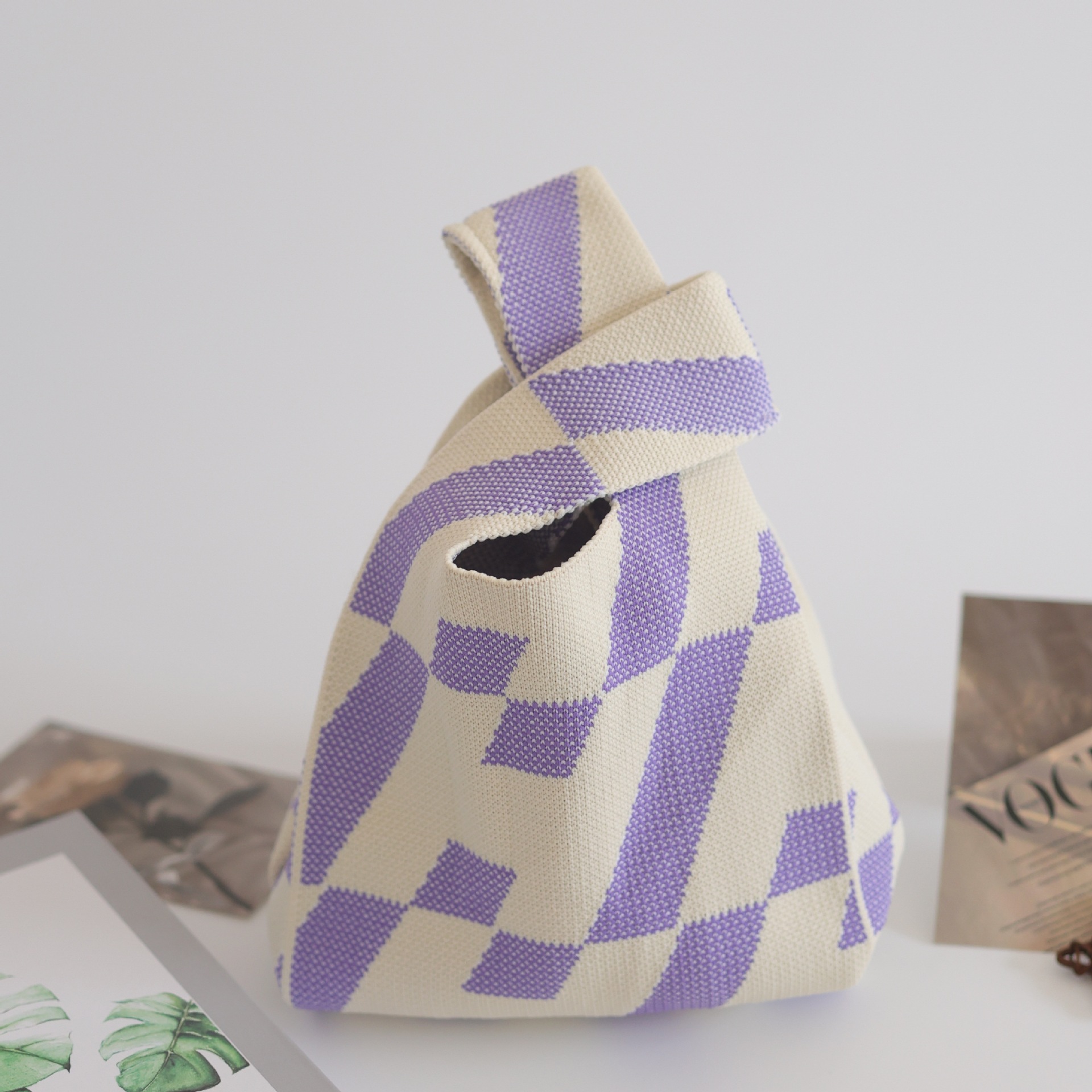 韩版针织包手提包水桶包托特包百搭编织包可爱笑脸系简约伴手礼详情18