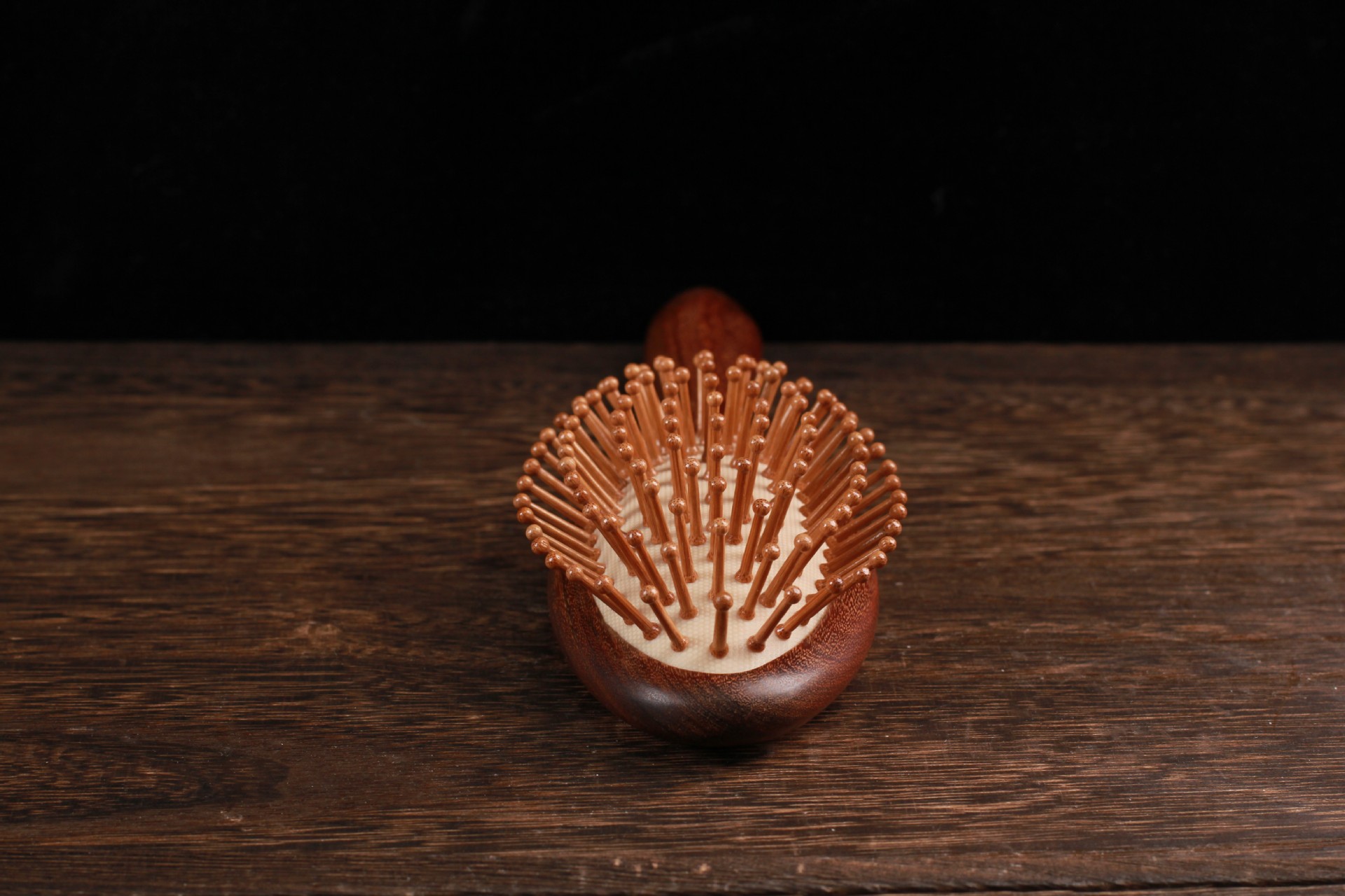 厂家金丝檀木气垫梳大号加厚圆柄头皮按摩顺发梳檀木气囊梳子批发详情5