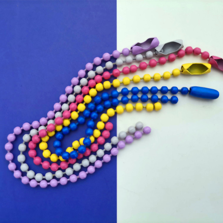 Wholesale 304 stainless steel bead chain, Guka tag chain, colored electroplated wave chain, curtain wave bead chain in stock pic 20