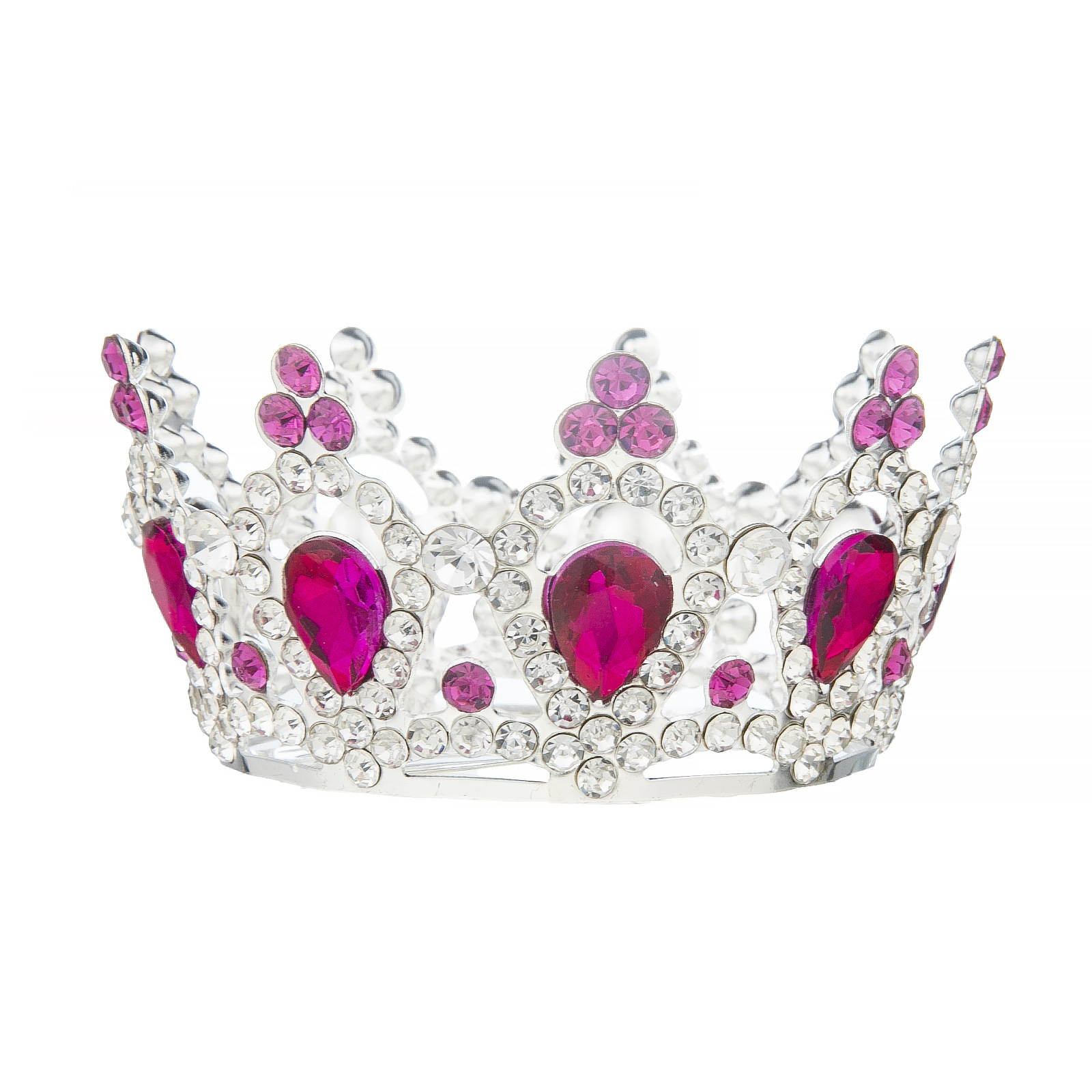 跨境新款外贸彩色水钻带梳齿儿童小满冠生日宴会派对皇冠头饰详情7