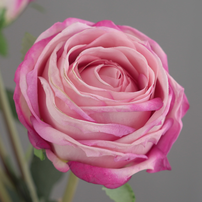 6头焦边荷兰玫 仿真花假花家居装饰婚庆新娘手捧花束摄影道具详情16