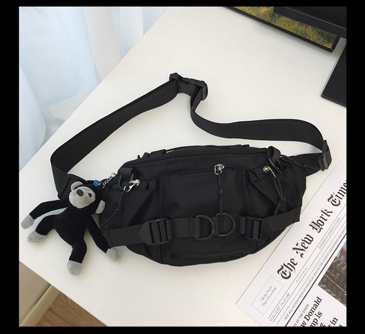 斜挎包潮牌男士百搭休闲胸包工装简约ins腰包日系情侣单肩斜挎包详情28