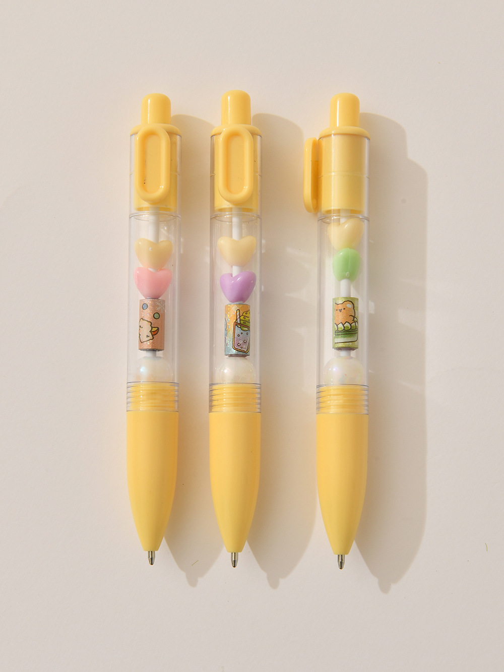 Chenxi Tietile Creative DIY Bead Ballpoint Pen 0.7mm Bullet Tip Press Medium Oil Pen Planner Pen Cartoon Office Writing pic 11