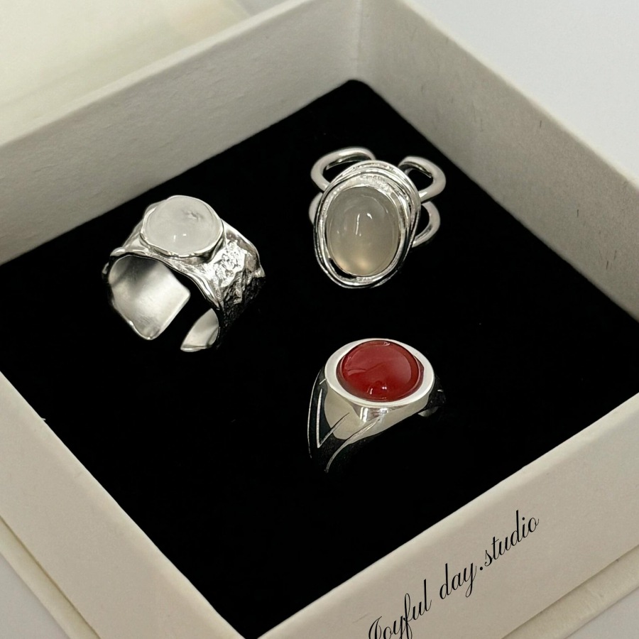 Korean zircon diamond ring for women, 925 sterling silver spring/Summer, niche, light luxury, high-end index finger ring, open ring wholesale pic 11