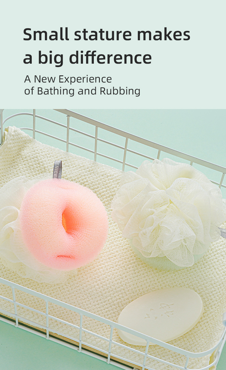 Children's bath balls, double-sided bath flowers, not scatte详情9