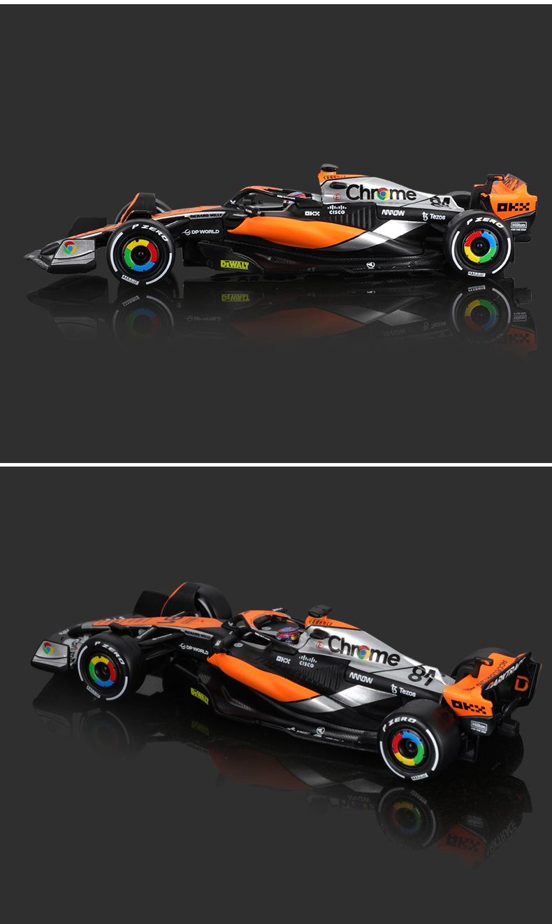 Bburago 1:43F1 racing car MCL60 McLaren 2023 simulation alloy car model toy car pic 7