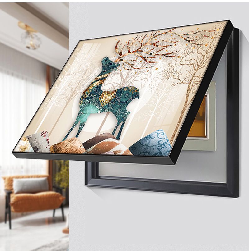现代简约电表箱挂画弱电箱配电箱开关遮挡装饰画抽象风格电闸壁画详情24